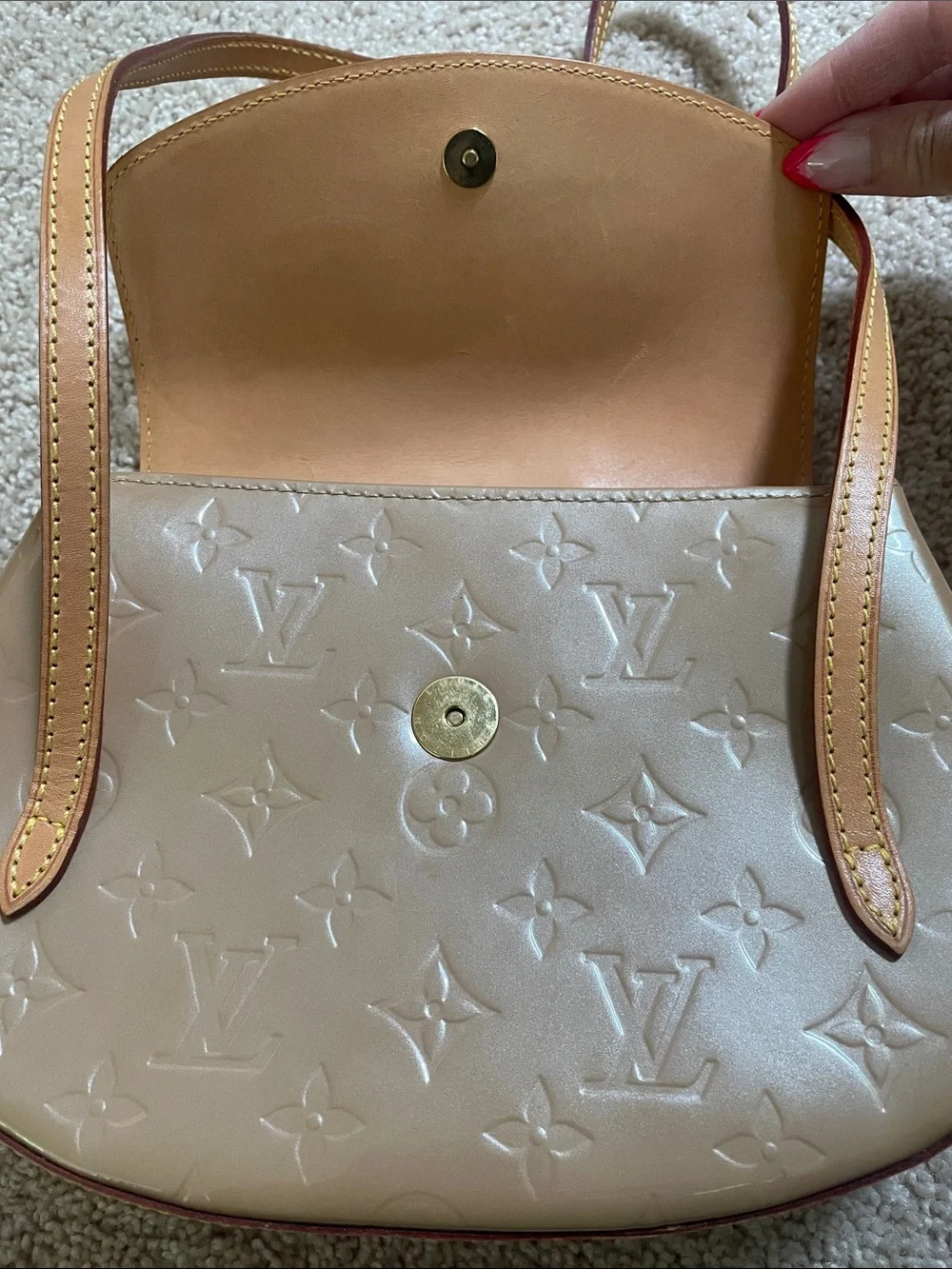 LOUIS VUITTON MONOGRAM VERNIS BISCAYNE BAY PM SHOULDER BAG M91189 (Date TH0095)